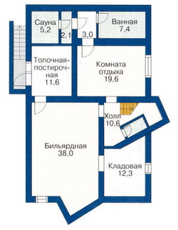 Проект №52 - план цокольного этажа