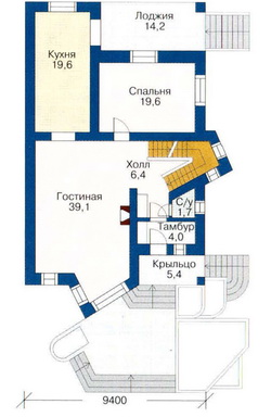 Проект №52 - план первого этажа
